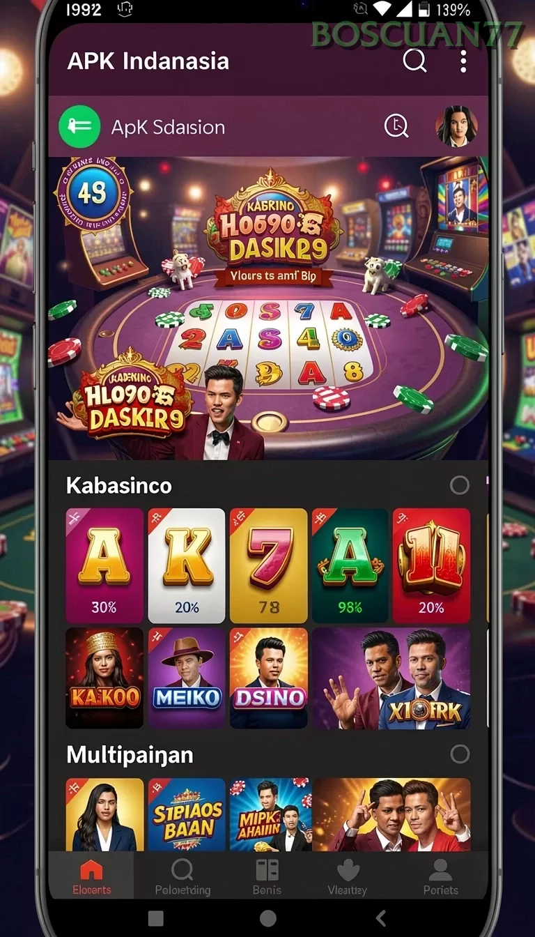 Cuplikan layar PARISBOLA — menu navigasi