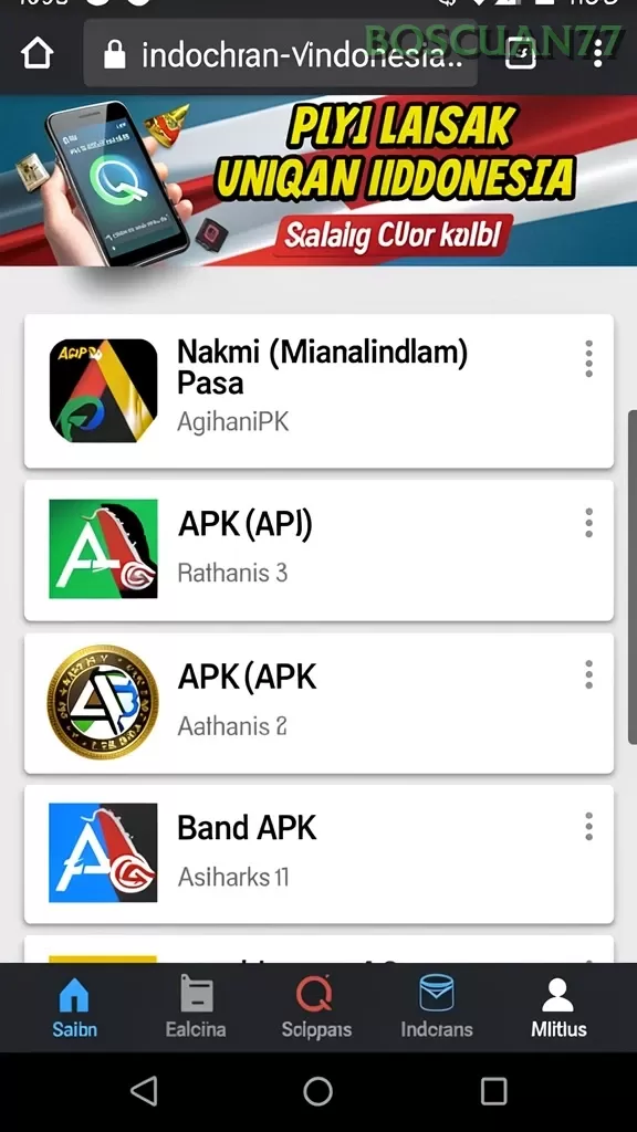 Cuplikan layar RAJA9 — halaman utama